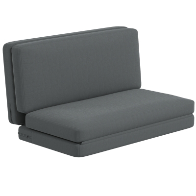 HOMCOM Sofa 3 w 1, rozkładane, welurowe, do sypialni, komfortowe