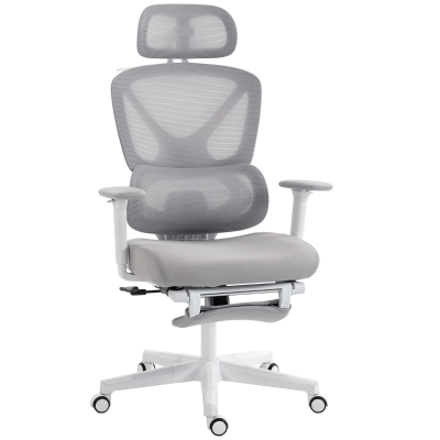 HOMCOM Ergonomic Adjustable Office Chair Grey