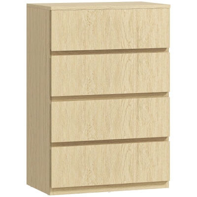 HOMCOM 4-Drawer Chest Modern Bedroom Storage Cabinet