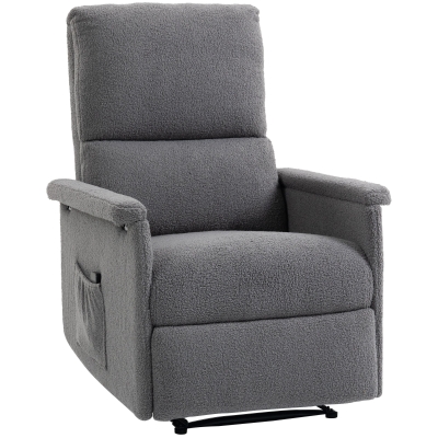 HOMCOM Fauteuil Massage Inclinable Gris 69x84x99cm