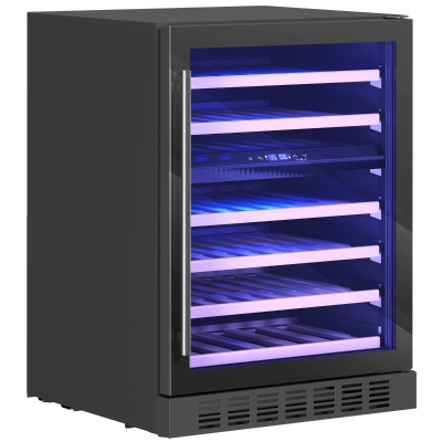 HOMCOM Cantinetta Vino Doppia Temperatura 46 Bottiglie 131 L