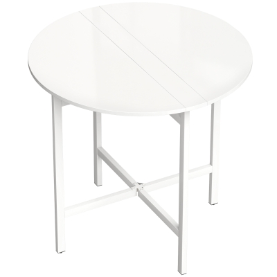 HOMCOM Tavolo da pranzo 80 x 80 x 76 cm Bianco