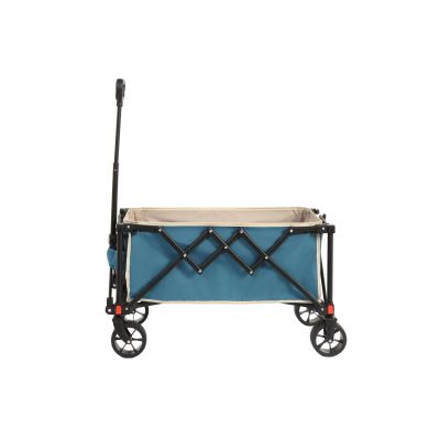 Faltbarer Bollerwagen, für Camping, Einkaufen, 77 x 48 x 45 cm, Blau