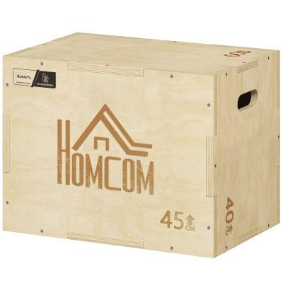Aosom Box Jump 3-en-1 Bois Musculation Fitness