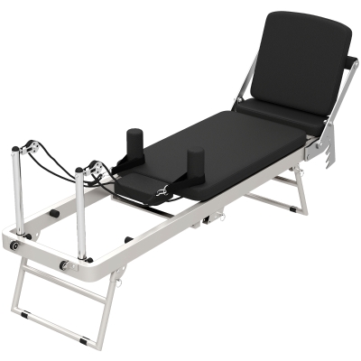 SPORTNOW Reformer Pilates Pliable Acier Blanc 195x56x88cm