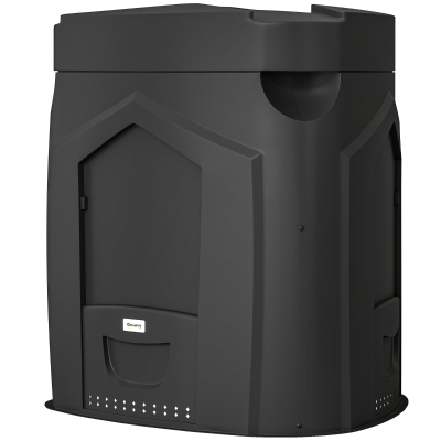 Outsunny Composteur 240L Extérieur Polypropylène Noir 3 Portes