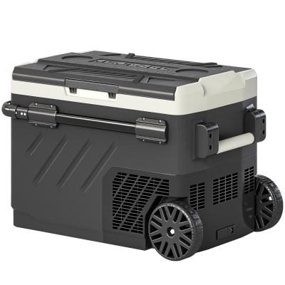 Outsunny Glacière Électrique 40L Double Zone Noir Portable