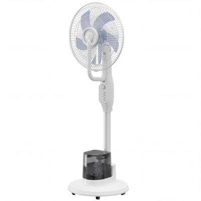 HOMCOM Ventilateur Brumisateur 90W 128cm 3 Vitesses Réservoir 3,5L Blanc