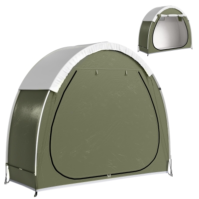 Outsunny Tente à Vélo Portable 2 Vélos Imperméable Vert