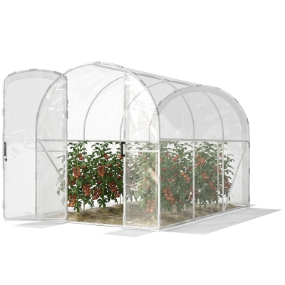 Outsunny Walk-in Greenhouse Galvanised Steel 3x2m Clear