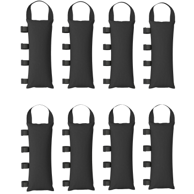 Outsunny Pack de 8 Bolsas de Peso para Carpa Bolsas de Arena de Tela Oxford 600D para Patas de Toldo Sin Arena Negro