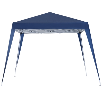 Outsunny 3x3m Pop-up Garden Canopy Foldable Tent Steel Waterproof Oxford Polyester UV-Resistant with Carry Bag Blue