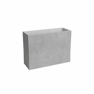 ARTEVASI Jardiniere haute - SYDNEY - Plastique - Gris Clair - 80 cm - 50 L - Dimensions: 79.5x29.5x68 cm