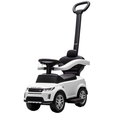 AIYAPLAY Porteur Land Rover Blanc avec Poignée Amovible 84cm