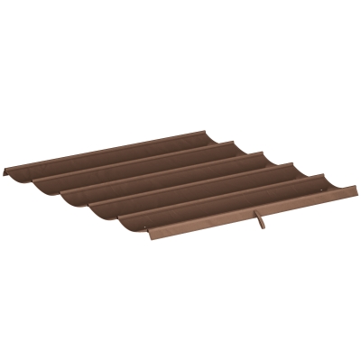 Outsunny Toile Toit Pergola Rétractable 3 x 3 m Café