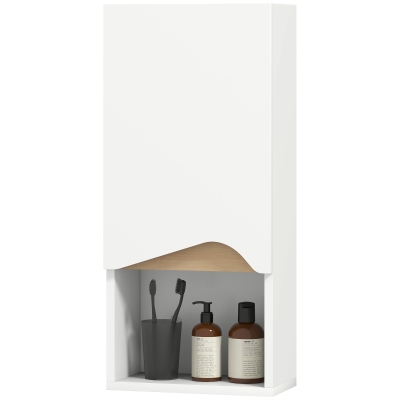 HOMCOM Armoire Murale Salle de Bain Blanc 30x17x67cm