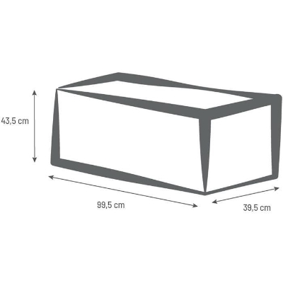 Jardiniere - EDA - Volcania - 98 L - Intérieur / Extérieur - Décor Pierre - 99,5 x 39 x H. 43 cm - Gris Anthracite