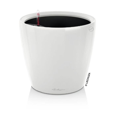 LECHUZA Pot de fleurs - Classico premium LS 50 - Ø 49,5 x 46,5 cm - 40 L - Kit complet - Blanc brillant