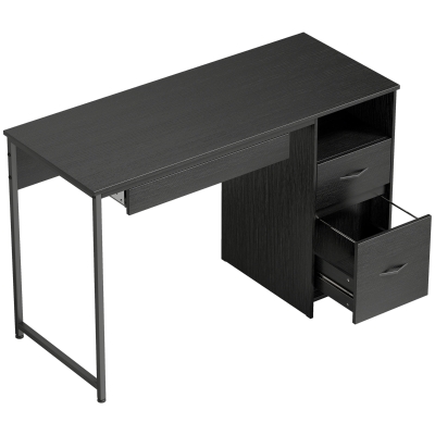 HOMCOM Birou de Economisire a Spațiului, Masă pentru Computer, 120x52,3 cm, Negru