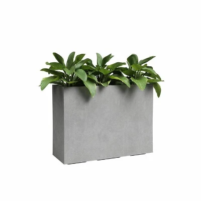 ARTEVASI Jardiniere haute - SYDNEY - Plastique - Gris Clair - 80 cm - 50 L - Dimensions: 79.5x29.5x68 cm