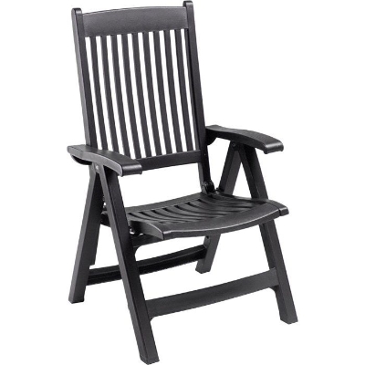 Lot de 2 fauteuils de jardin - GROSFILLEX - DR Iruba - Anthracite - Résine