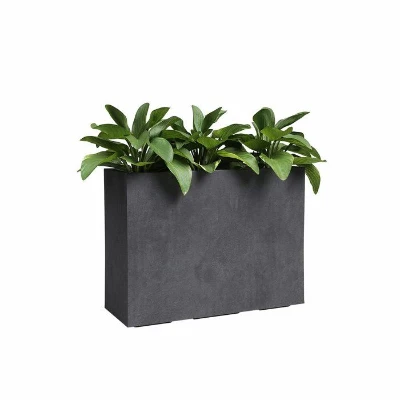 ARTEVASI Jardiniere haute - SYDNEY - Plastique - Anthracite - 80 cm - 50 L - Dimensions: 79.5x295x68 cm