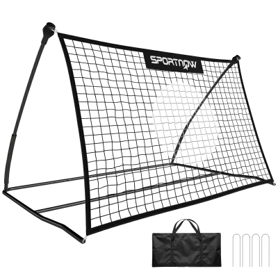 SPORTNOW Football Rebounder Net Portable with Carry Bag Black