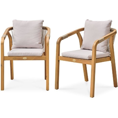 Lot de 2 fauteuils de jardin - DCB GARDEN - Serena-FT