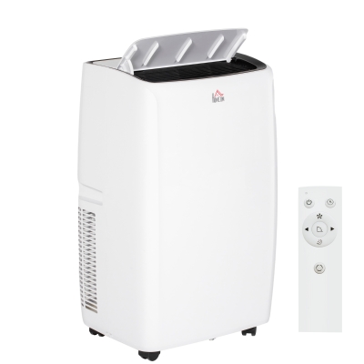HOMCOM 14,000 BTU Mobile Air Conditioner LED Screen White