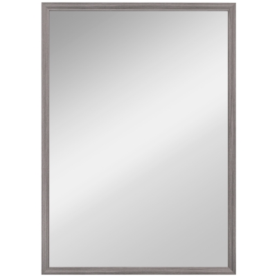 HOMCOM Wall-Mounted Mirror 50x70cm Living Room Grey