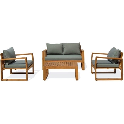 Salon bas de jardin - Olive - Bois d'acacia - 4 places - Aracaju
