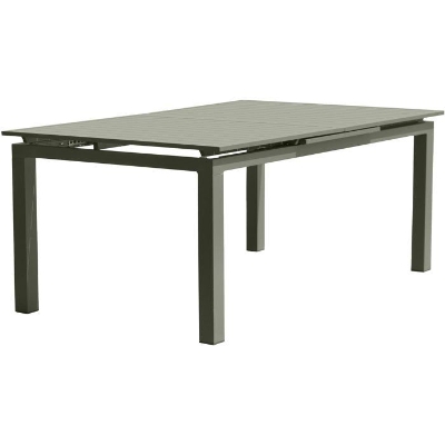 Table de jardin - Kaki - Aluminium - 180/240 x 100 cm - Miami