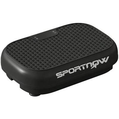 SPORTNOW Plateforme Vibrante 120 Niveaux LED Télécommande Noir