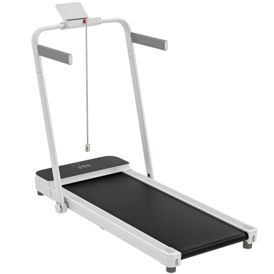 SPORTNOW Passadeira Dobrável com Inclinação Passadeira Elétrica com 2,5HP, 16KM/H e Ecrã LED 124x63x104 cm Branco