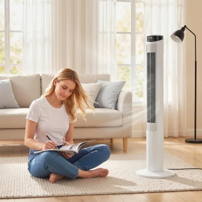 HOMCOM Tower Fan WiFi Control 116cm White