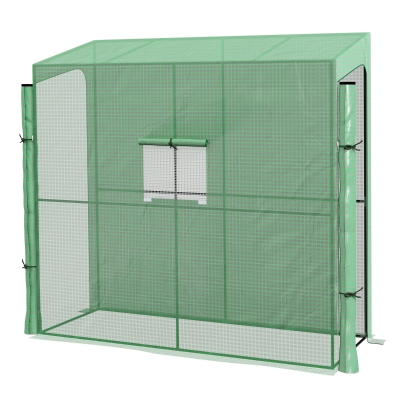 Outsunny Serre Murale 2 Portes PE 200x80x200cm Tomates