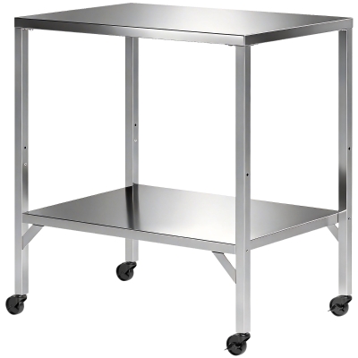 Outsunny Chariot Barbecue Acier Inox 85x60x92cm Extérieur Argenté