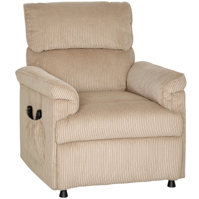 HOMCOM Fauteuil Massage Vibration Chaleur Tissu Marron Métal