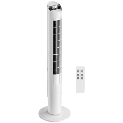 HOMCOM Tower Fan WiFi App Control 101.8cm White