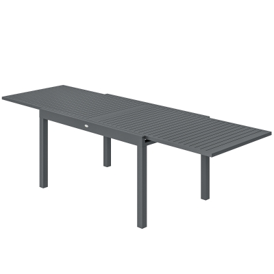 Outsunny Table Extensible 6-10 Pers Aluminium Gris Foncé