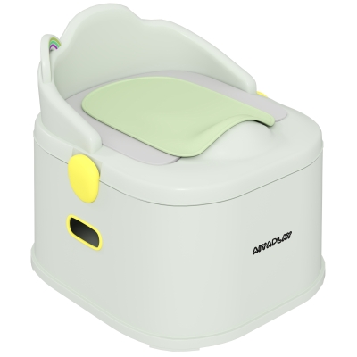 AIYAPLAY Kinder-Töpfchen, 3-in-1, abnehmbarer Aufsatz, Kunstleder-Sitzpolster, max. 50 kg, Grau