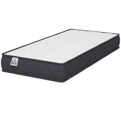 HOMCOM Matelas 90x190cm Mousse Mémoire 20cm Ferme Oeko-Tex