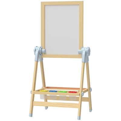 AIYAPLAY Tableau Enfant Double Face Réglable Bois Naturel