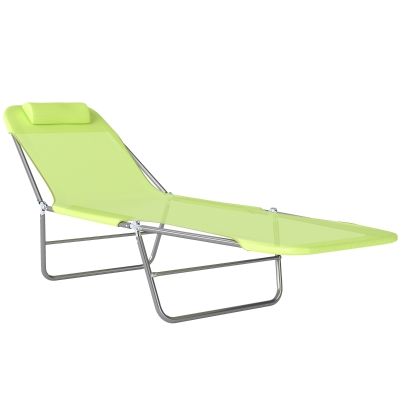 Outsunny Lettino prendisole 182cm x 56cm x 24.5cm Verde