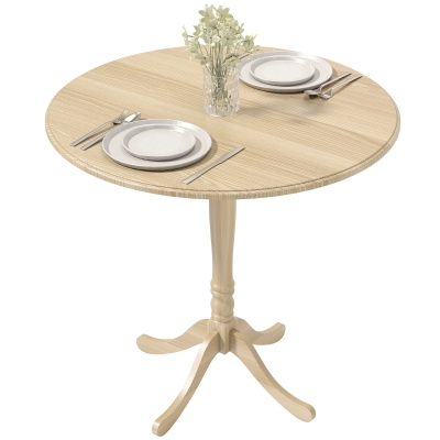 HOMCOM Table Ronde Ø80cm 4 Pers. Moderne Bois et Acier