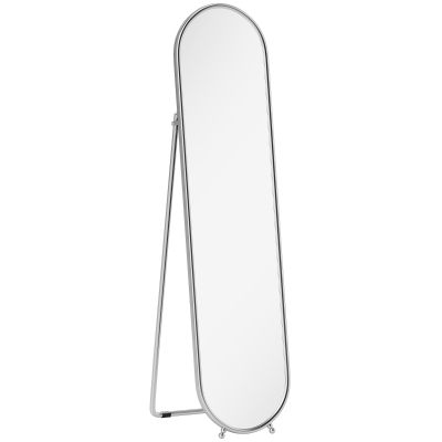 Oglindă verticală cu suport 40x4x160 cm argintiu