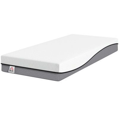 HOMCOM Matelas Ressorts 200x90x20cm Mémoire Thé Vert Gris