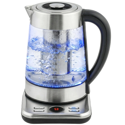 HOMCOM Bouilloire Électrique 1,7L 2200W Infuseur Maintien Chaud