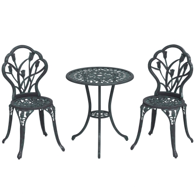 Outsunny Set salotto da giardino 60x60x67cm Verde