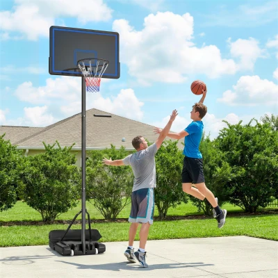 SPORTNOW Panier Basketball Réglable 1,35-3,05m avec Roues et Lest